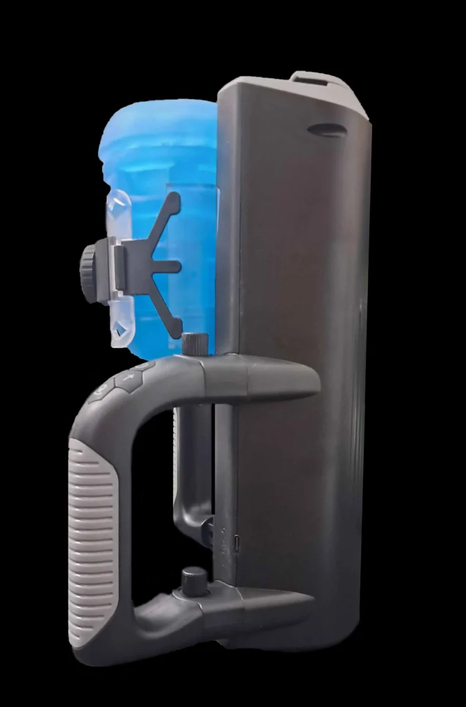 JNPG 男爵 多段點伸縮爆榨 緊度自調 電動飛機杯 產品外觀 電動飛機杯 拆掉內膽外包裝並打開握把 正右側